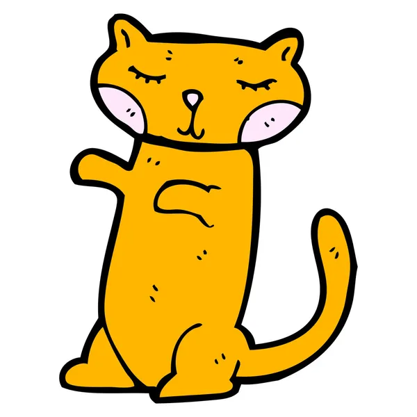 Dibujos animados gato jengibre feliz — Archivo Imágenes Vectoriales