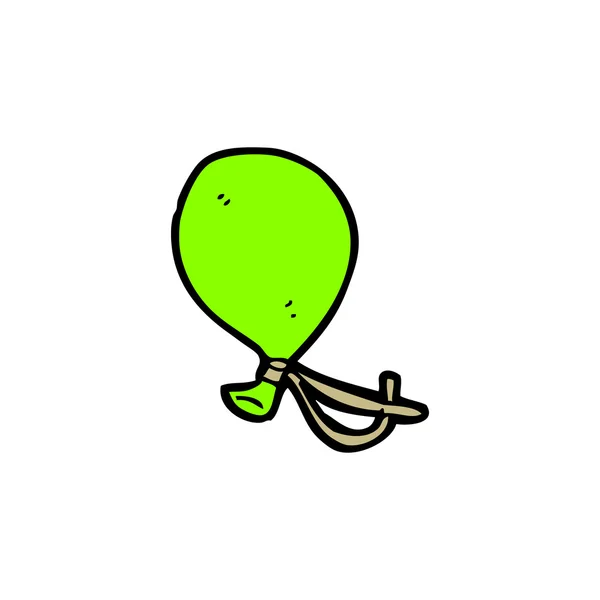 Green balloon cartoon — Stock Vector