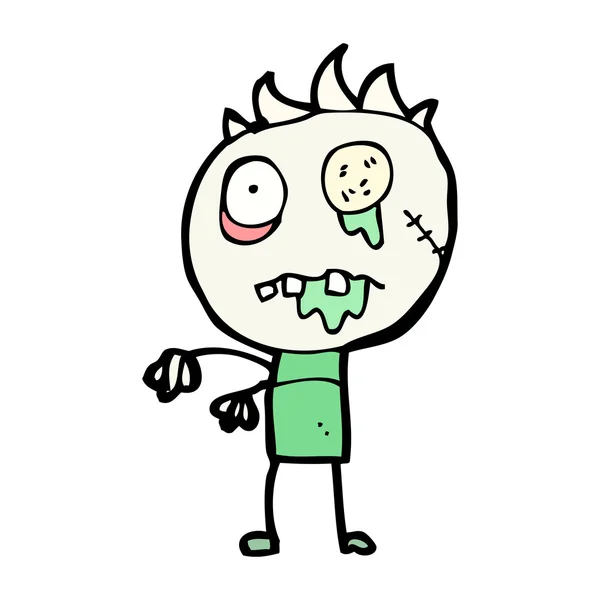 Babeando Zombie Boy — Vector de stock