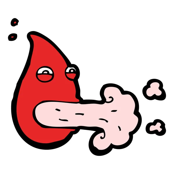 Caricatura de sangre agotada — Vector de stock