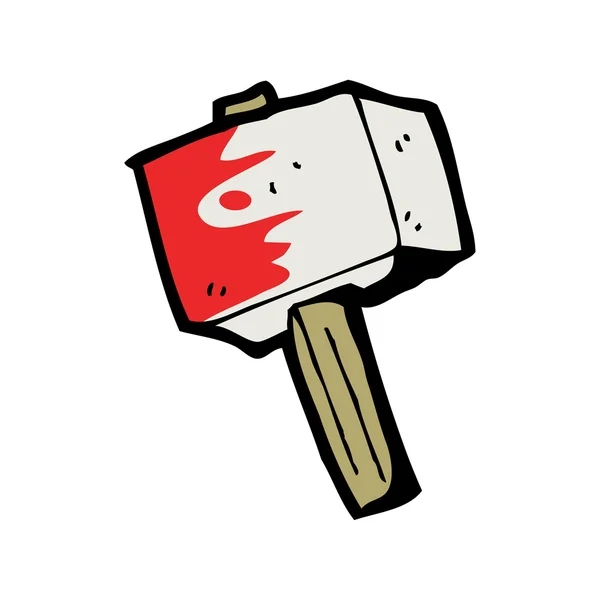 Martillo de dibujos animados de Thor — Vector de stock