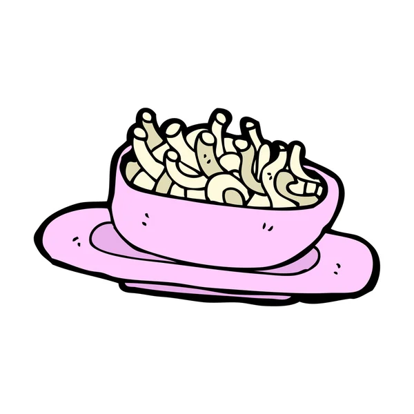 ボウルの漫画で漫画麺 — ストックベクタ