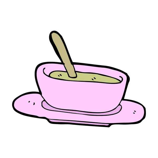 スープの漫画ボウル — ストックベクタ