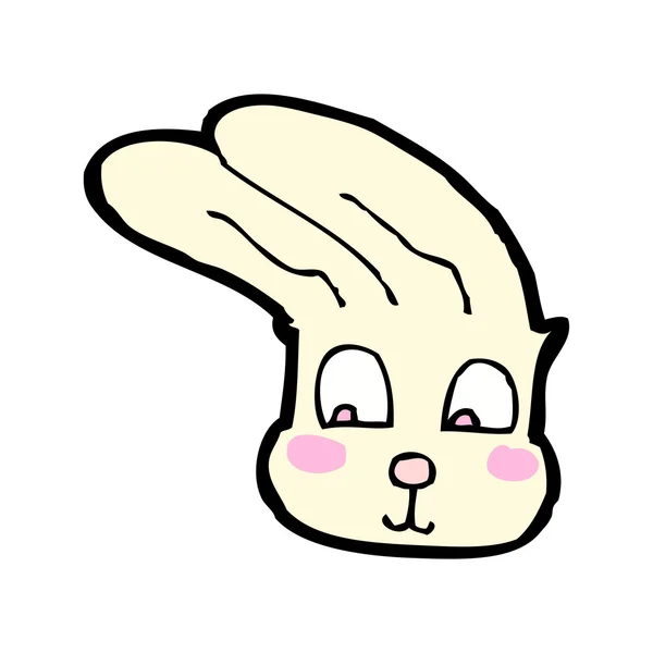 Tavşan yüzü karikatür — Stok Vektör