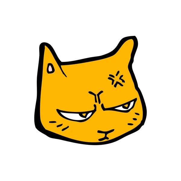 Karikatür rahatsız kedi — Stok Vektör