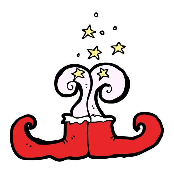 卡通魔术圣诞鞋 — 图库矢量图片