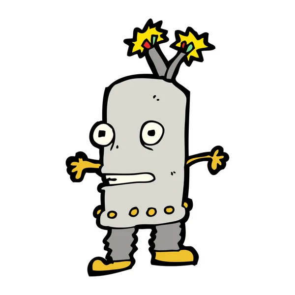 Talande karikatyr robot — Stock vektor