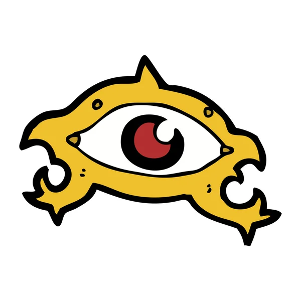 Desenhos animados símbolo de olho místico —  Vetores de Stock
