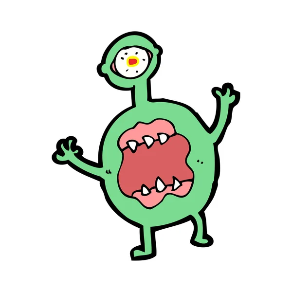 Afschuwelijk monster cartoon — Stockvector