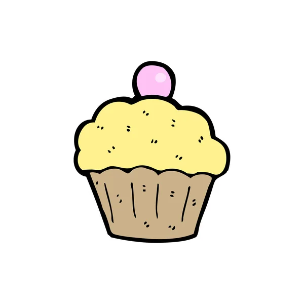 Vişneli muffin karikatür — Stok Vektör
