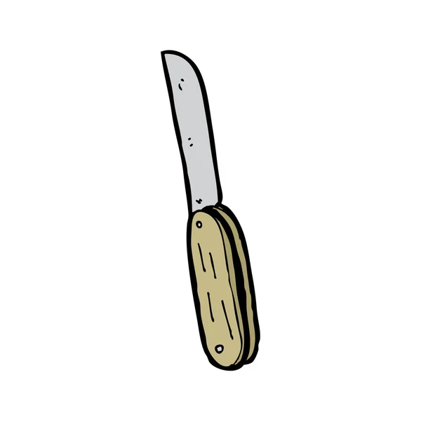 Coltello pieghevole Cartoon — Vettoriale Stock