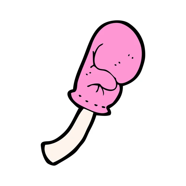 粉红色拳击手套卡通 — 图库矢量图片