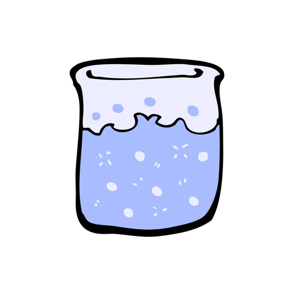 Science beaker cartoon