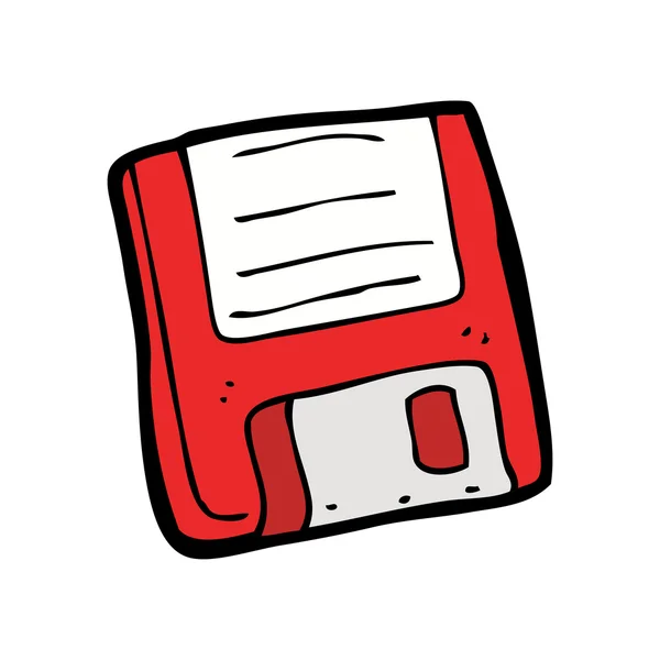 Disco floppy retrò cartone animato — Vettoriale Stock