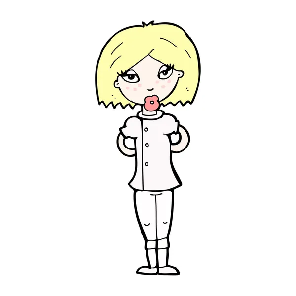 Enfermera de dibujos animados — Archivo Imágenes Vectoriales