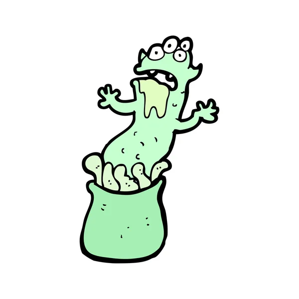 Cartoon bizarre buitenaardse monster — Stockvector