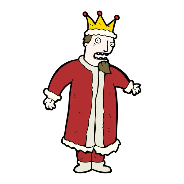 Mluvící král kreslený — Stockový vektor