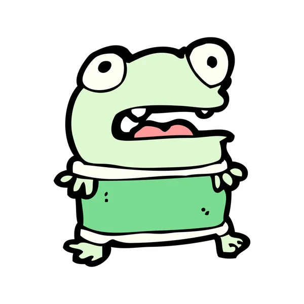 Γελοιογραφία μικρό βάτραχο — Διανυσματικό Αρχείο