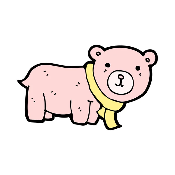 Cartoon pink teddy bear — Stock Vector