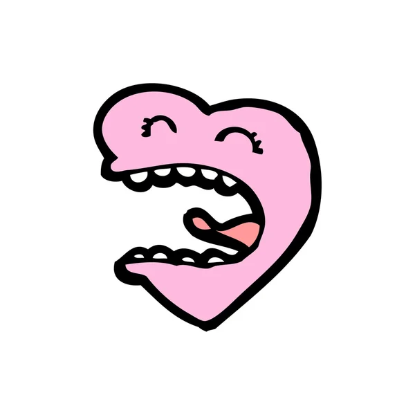 Cartoon love heart character — Stock Vector
