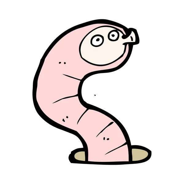 Смешная карикатура на земляного червя — стоковый вектор