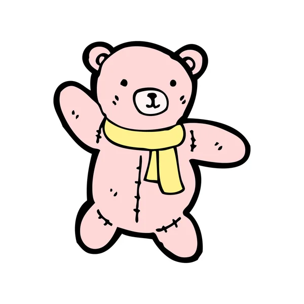 Urso de pelúcia rosa desenhos animados —  Vetores de Stock