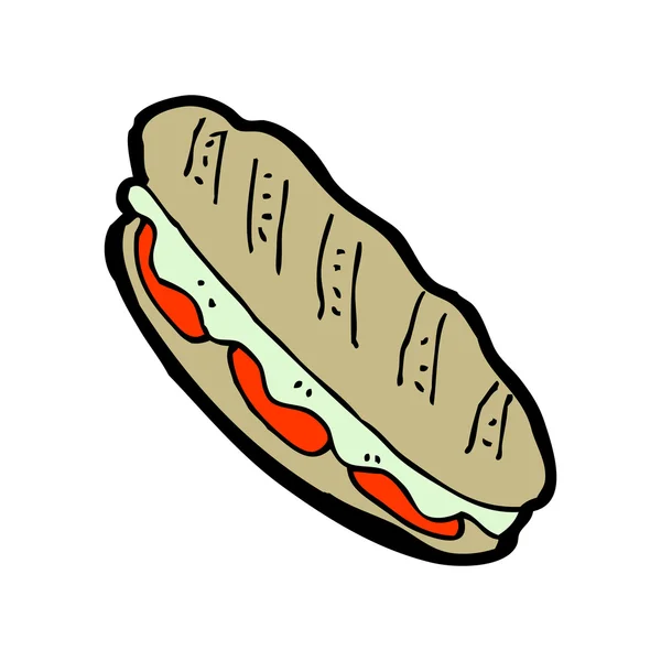 Sandwich au dessin animé — Image vectorielle