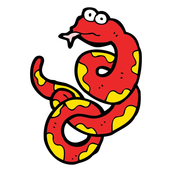 Serpiente de dibujos animados — Vector de stock