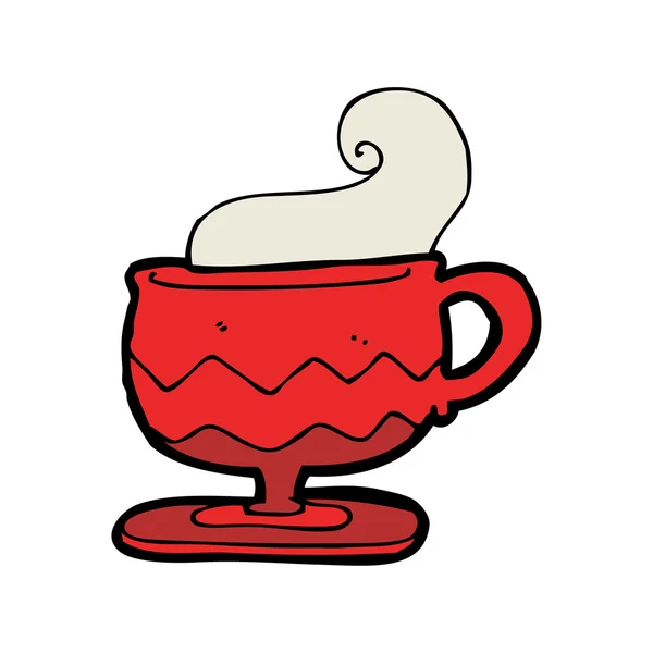 Cartoni animati tazza calda di caffè — Vettoriale Stock
