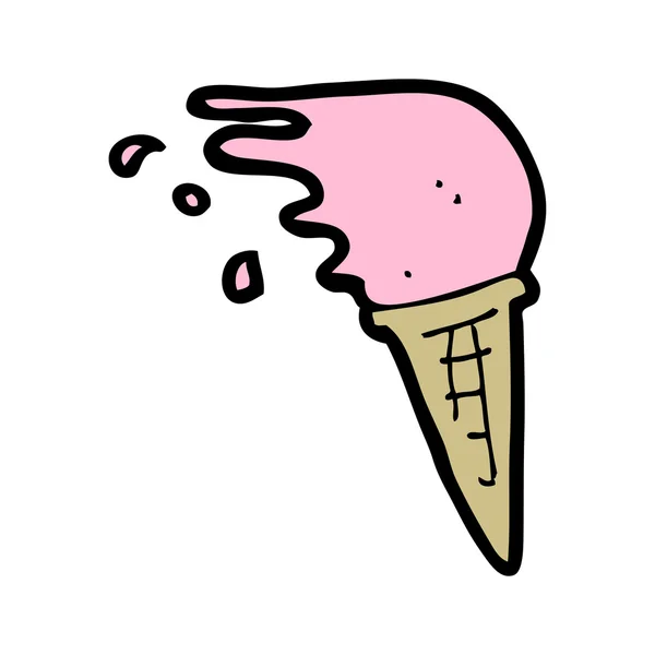 Cono de helado de dibujos animados — Archivo Imágenes Vectoriales