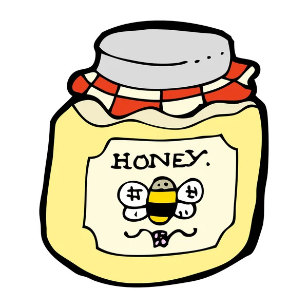Olla de miel de dibujos animados — Vector de stock