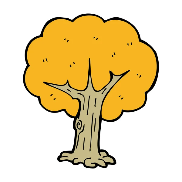 Δέντρο κινούμενα σχέδια για το φθινόπωρο — Διανυσματικό Αρχείο