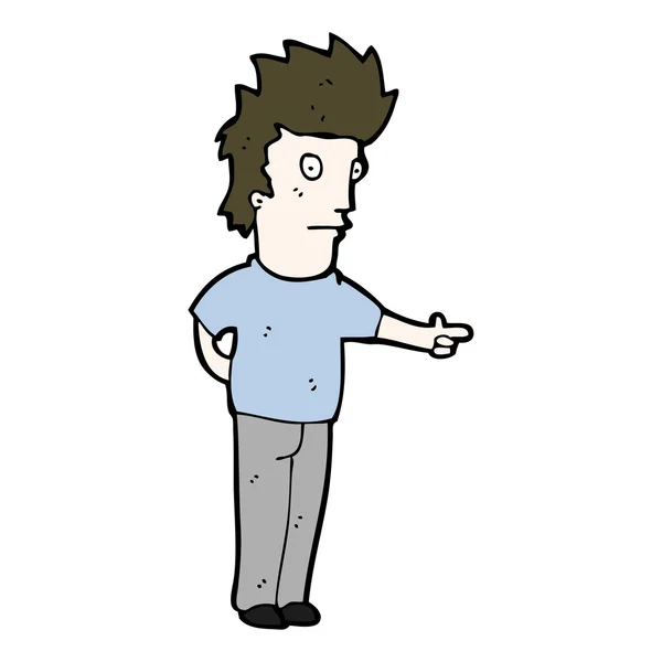 Man aanwijsapparaat cartoon — Stockvector