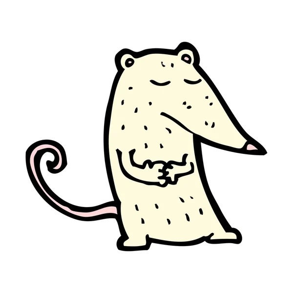 Карикатурная крыса упала в обморок — стоковый вектор