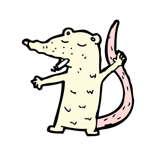 Карикатурная крыса упала в обморок — стоковый вектор
