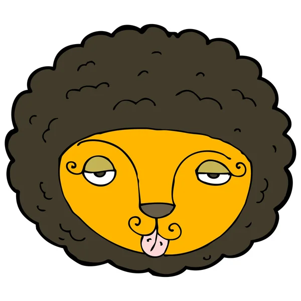 Cartoon Leeuw gezicht — Stockvector