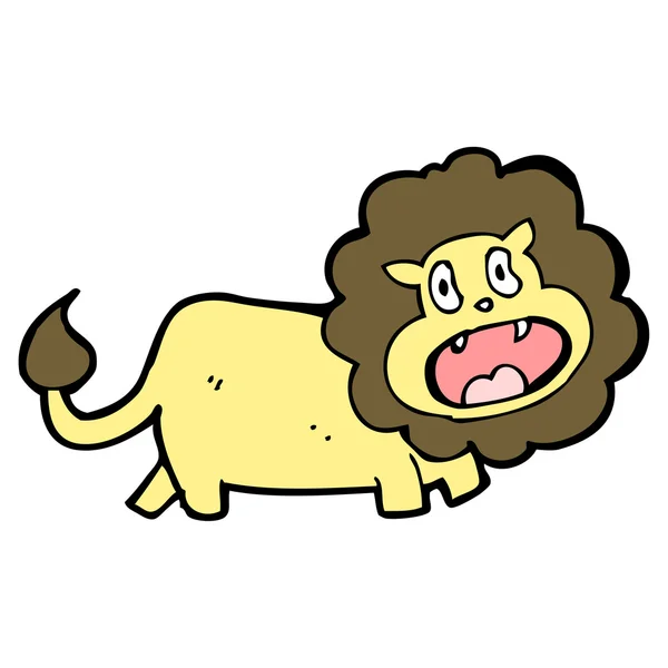 Γελοιογραφία βρυμένος λιοντάρι — Διανυσματικό Αρχείο