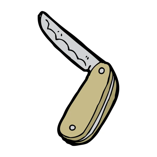 Cuchillo plegable de dibujos animados — Archivo Imágenes Vectoriales