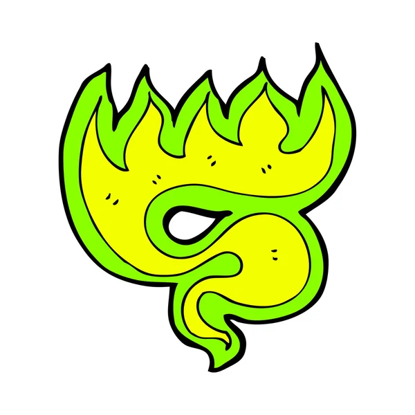 Grünes Feuersymbol — Stockvektor