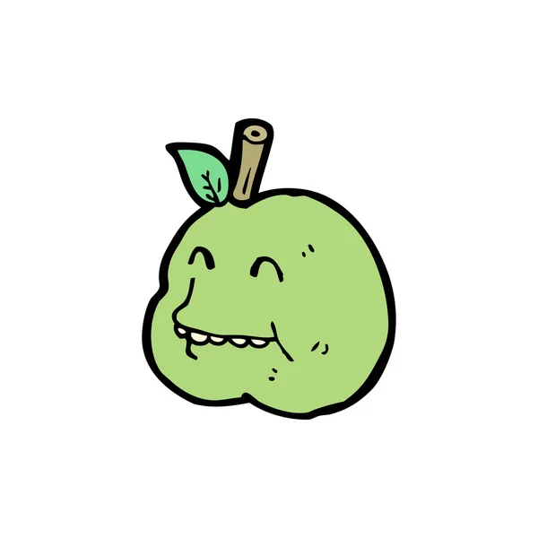 Lelijk apple cartoon — Stockvector