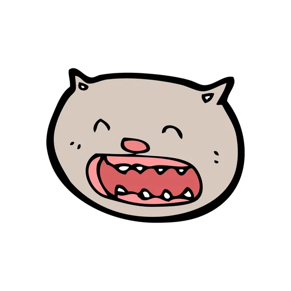Caricatura cara de gato — Vector de stock