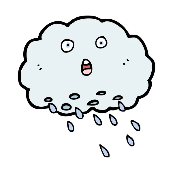 Cartoon rain cloud — Stock Vector