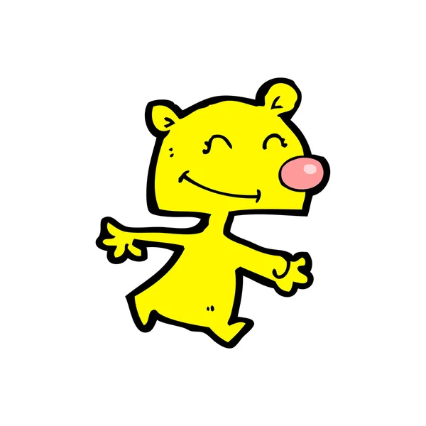 행복 한 작은 곰 만화 — 스톡 벡터