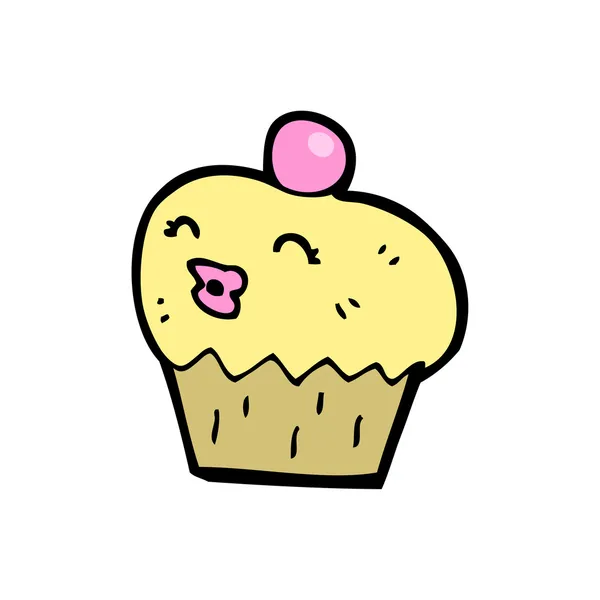 Cupcake dibujos animados — Vector de stock