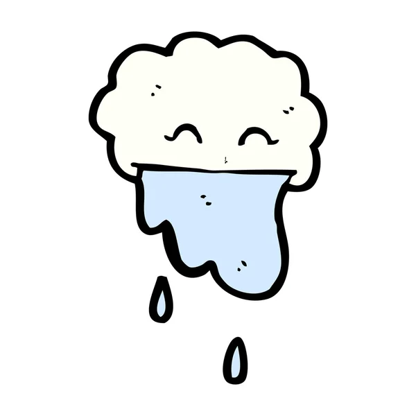 Cartoon rain cloud — Stock Vector