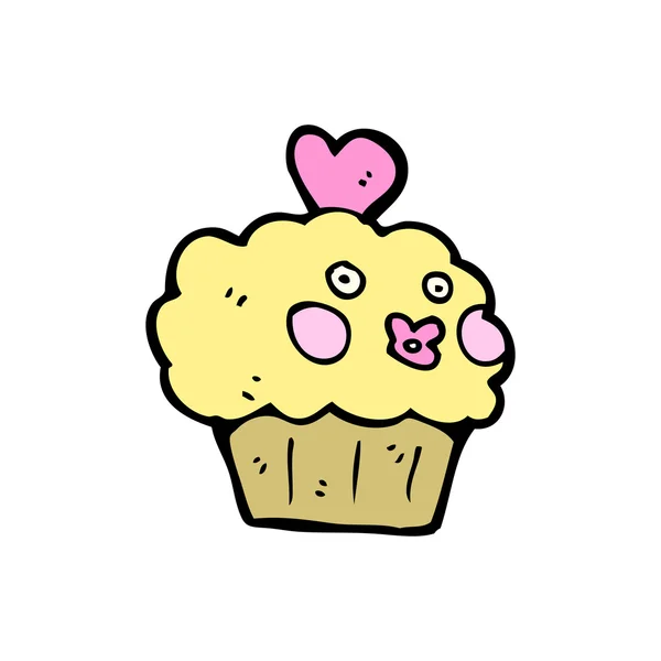 Mooie muffin cartoon — Stockvector