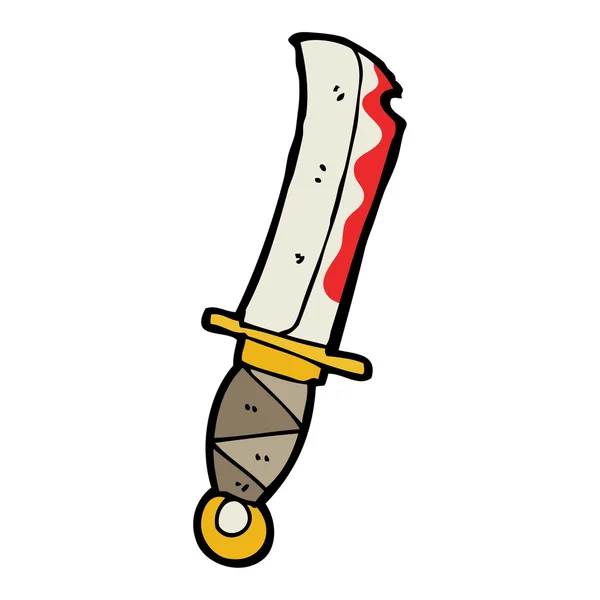 Krwawy miecz kreskówka — Wektor stockowy