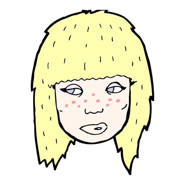 Cartoon überrascht blondes Mädchen — Stockvektor
