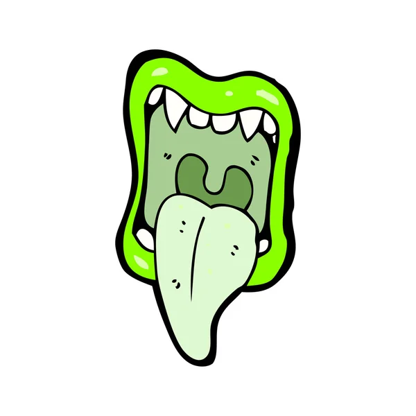 Bouche de vampire dessin animé — Image vectorielle