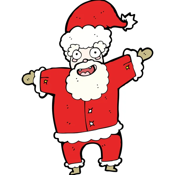 Dibujos animados bailando santa claus — Vector de stock